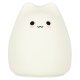 Kids Night Light Silicone Cat Lamp, Soft Touch Control RGB Color Changing Nursery Lamp, White