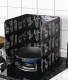 Aluminum Protective Screen Mat Against Splashes, Grease, Oil, for the Kitchen Stoves, 83x32cm, Black
