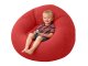 Inflatable Velvet Accent Chair for Lounging, Soft Blow Up Pouf for Living Room, red