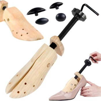 Wooden Shoe Stretcher, Adjustable Size 34-38