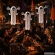3D Paper Ghost Halloween Decoration, Foldable, White