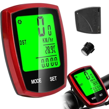 Bicycle Waterproof LCD Speedometer Speed Counter (22 Functions), Different colour
