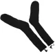 Heated winter socks with two batteries, black