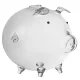 Ruhhy 22588 Glass Piggy Bank, Transparent