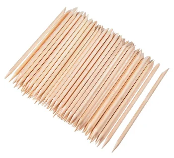 Wooden Manicure Sticks, 100 pcs