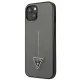 Guess Saffiano Triangle Logo Case for iPhone 14 Plus - Silver