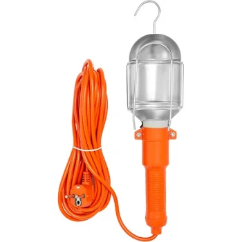 Portable Workshop Light with Hook 7m, E27, Orange