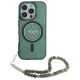 Guess iPhone 16 Pro Max Case IML Glitter With Pearl Strap MagSafe, Green