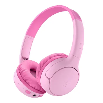 Belkin Soundform Mini 2 Wireless Kids Headphones with Case, Pink