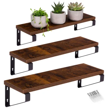 ModernHome Wall-Mounted Plant Stand with 3 Shelves, Loft Style