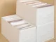 Clothes and Underwear Drawer Organizer, 9 Compartments, White