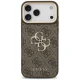 Guess 4G case for iPhone 18 Pro / 17 Pro with wide strap, brown
