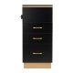 Gabbiano 2027BG Hairdressing Trolley, Black/Gold