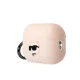 Karl Lagerfeld Silicone Choupette 3D Case for AirPods Pro 2, Pink