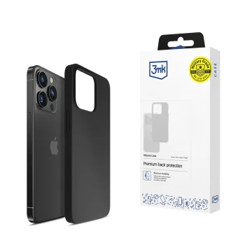 3mk Silicone Case for iPhone 16 Pro, Black