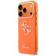 Guess IML 4G Script Metal Phone Case Cover iPhone 17 Pro - Orange