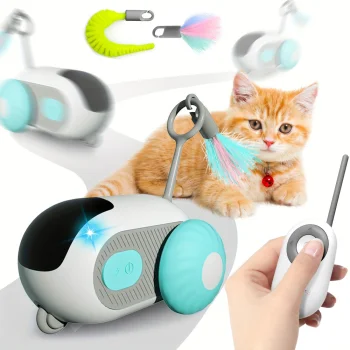 Interactive Remote Control Cat Toy with USB-C Charging