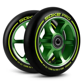 Soke Scooter Wheels 110 mm, 2 Pcs, Lime Green