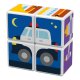 Educational Toy Cube Set Puzzle Magnetic Blocks Transport + 7 cards