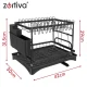 Zortiva Two-Tier Dish Drying Rack 42 x 30 x 31.5 cm, Black