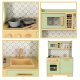 Children Kids Toy Wooden Kitchen With Accessories, 86cm