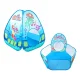3-in-1 Pop Up Kids Play Tent with Crawl Tunnel and Ball Pit