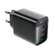 Acefast A108 GaN 67W Wall Charger 2x USB-C 1x USB-A, Black