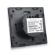 Maclean MCE704B Double Touch Light Switch, Glass Panel, 86x86 mm, Black