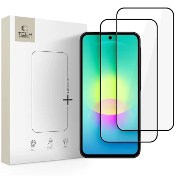 Tech-Protect Glass Fit+ Tempered Glass for Samsung Galaxy A27 5G, 2-Pack, Black
