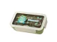 Lunch Box with Compartments and Cutlery, 1 L, Green