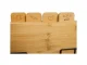 Set Of 4 Wooden Bamboo Cutting Chopping Boards with Stand