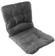 Comfortable garden chair cushion with ties, grey