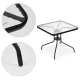 Multigarden Garden Table 80x80 cm, with Parasol Hole, Black
