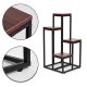 ModernHome 4-Tier Plant Stand Shelf, Metal and MDF, Dark Walnut