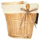 Rallex Wicker Bicycle Basket with Click System, White