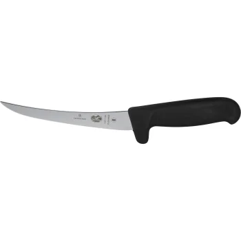 Victorinox Fibrox Boning Knife, Curved Blade 15cm, Black