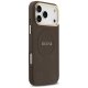 Guess Peony Hot Stamp MagSafe Case for iPhone 17 Pro Max Brown