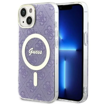 Guess iPhone 14 Plus Case 4G MagSafe, Purple