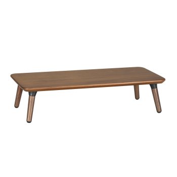 Maclean MC-930 Wooden Monitor / Laptop Stand, Black Walnut