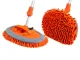 Car Wash Mop with Telescopic Handle and 2 Microfiber Pads, 81–117 cm