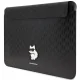 Karl Lagerfeld 16\" Laptop Sleeve Saffiano Monogram Choupette, Black