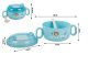 Baby Feeding Bowl and Spoon Set with Lid and Handles for Toddlers