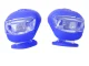 Silicone Bicycle LED Lights Set, 2 LEDs, 2 pcs, Blue