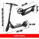 Folding City Scooter Kruzzel Hyperion B 26142 200mm, black-white