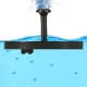 LUARO Solar Pond Fountain, Floating Garden Water Pump 16cm, Black