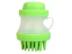 Silicone Bath Brush for Dogs and Cats with Shampoo Dispenser, 125ml, Green