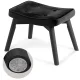 Upholstered Footstool Ottoman Norse Sofotel, Black