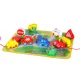 Wooden Lacing Blocks with Playmat and Vehicles KX2939