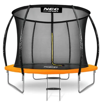 Garden Trampoline with Inner Net and Ladder Neo-Sport 312 cm (10Ft), Orange