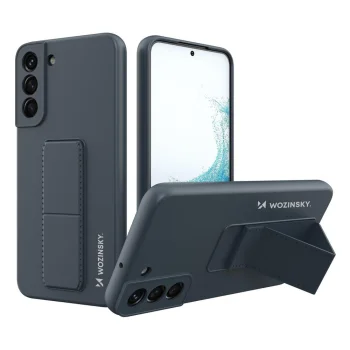 Wozinsky Kickstand Case Silicone Phone Case with Stand for Samsung Galaxy S22+, Navy Blue